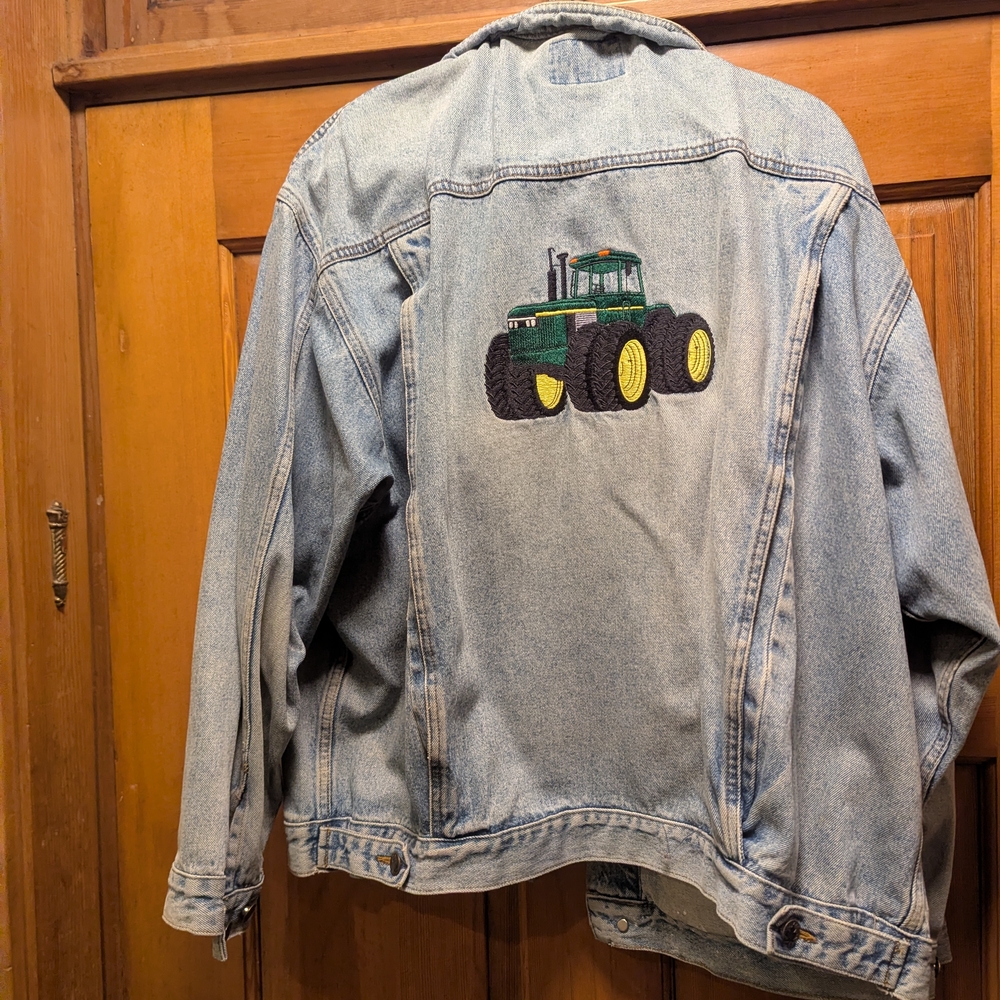 John Deere Denim Jacket with Tractor Embroidery